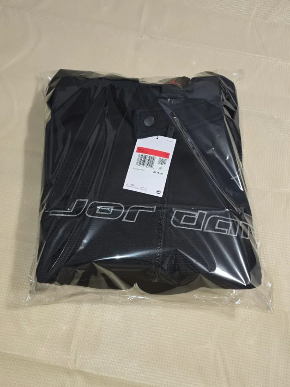 Nike Jordan Brooklyn Motorsport Jacket Black/Iron Grey HV1048-010 Men Sz L
